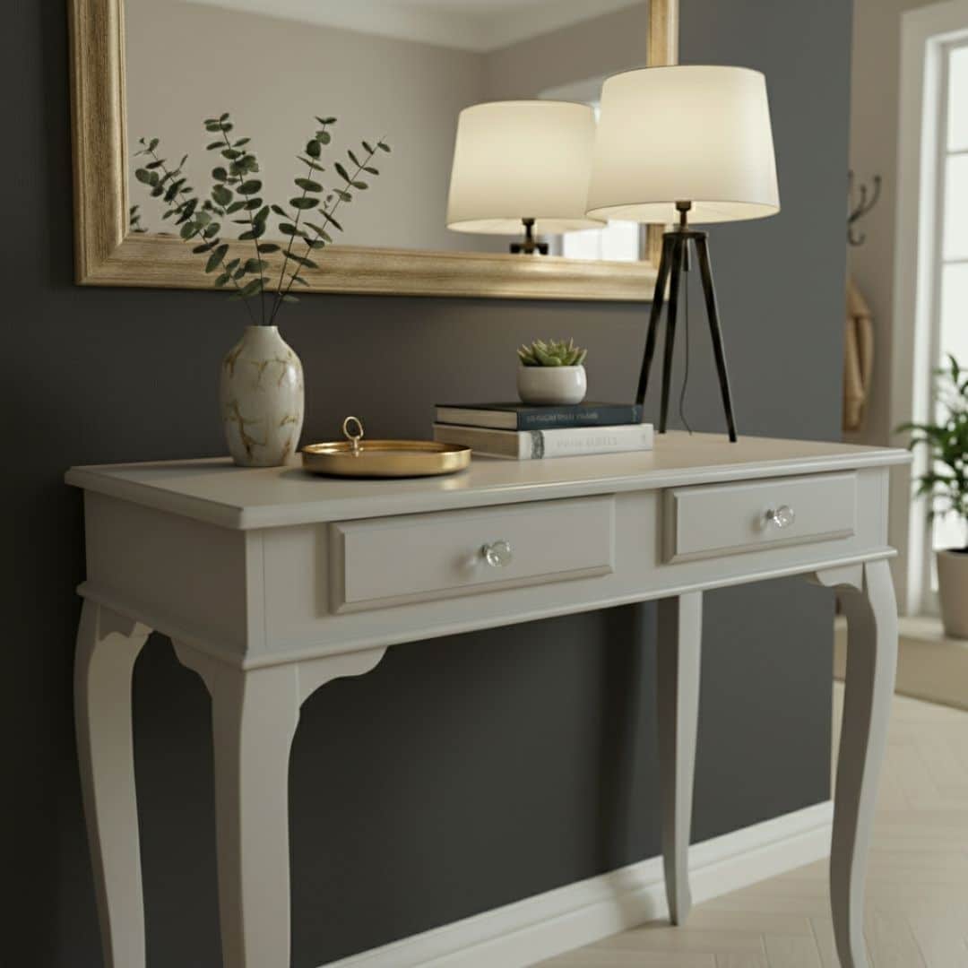 100 Cm Çekmeceli Gri Dresuar - Görsel 4