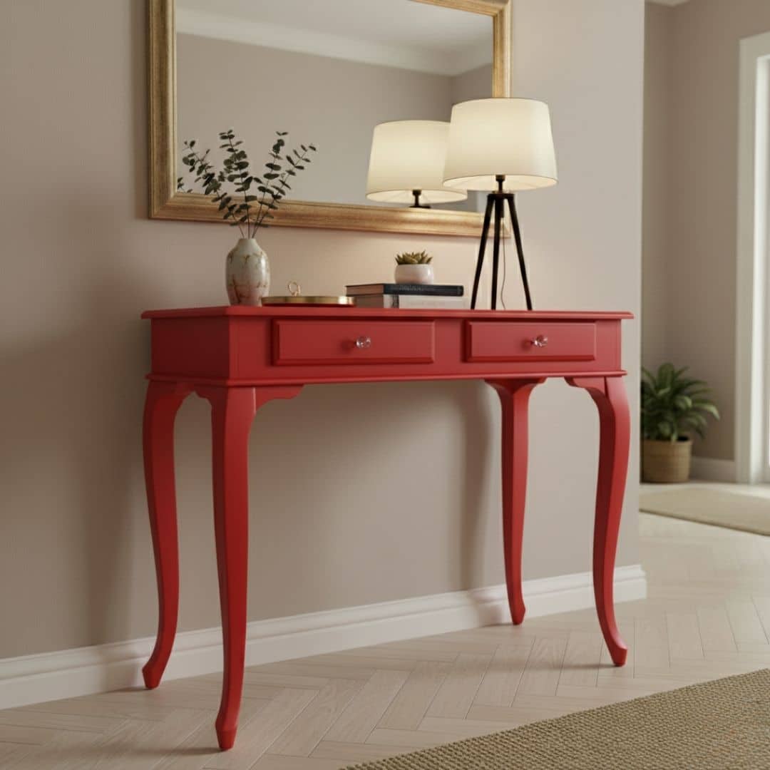 100 Cm Çekmeceli Kırmızı Dresuar - Görsel 3