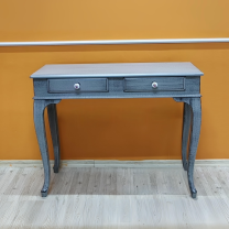 120 Cm Çekmeceli Gri Eskitme Dresuar & Makyaj Masası