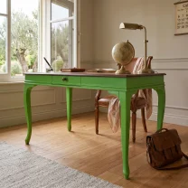 Lükens Ceviz Tablalı Yeşil Çalışma Masası