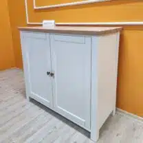 Evim Hizmet Masif Lake 2 Kapaklı Natural Tablalı Krem Konsol