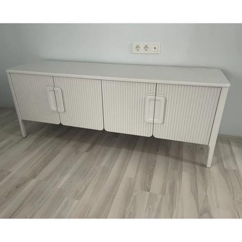 Evim Hizmet Soft Fitilli Lake Beyaz Tv Sehpası - Görsel 2