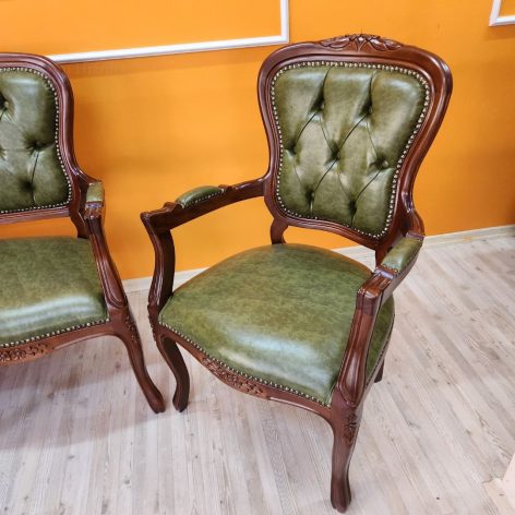 Evim Hizmet Etek Oymalı Ceviz Koltuk ve Çay Takımı - Görsel 8