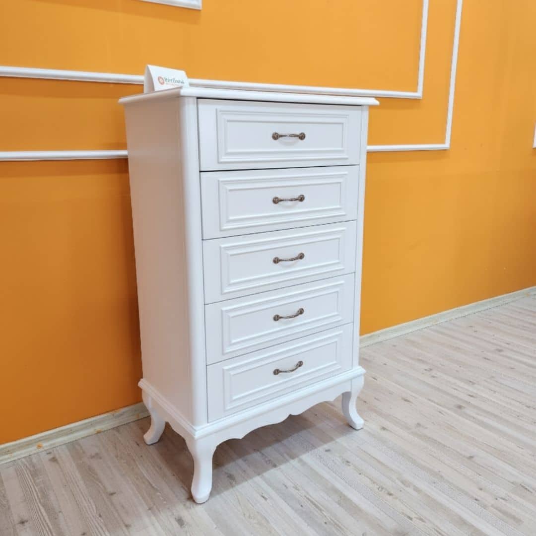 Evim Hizmet Lükens Beyaz 5 Çekmeceli Şifonyer - Görsel 3