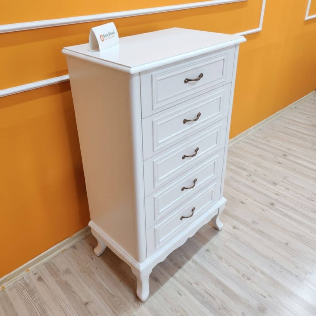 Evim Hizmet Lükens Beyaz 5 Çekmeceli Şifonyer - Görsel 4