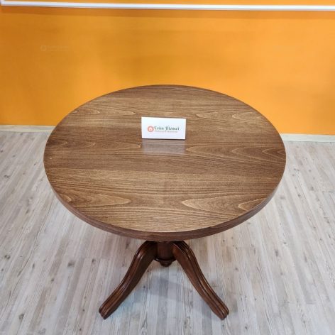 Evim Hizmet Ceviz 80 Cm Baba Ayak Yemek Masası - Görsel 4