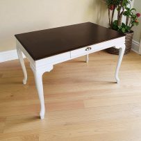 Evim Hizmet 110 Cm Lükens Ceviz Tablalı Beyaz Çalışma Masası