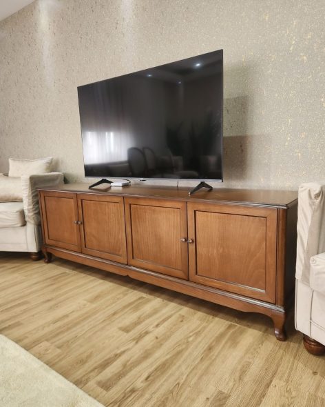 Evim Hizmet 200 Cm Lükens 4 Kapaklı Ceviz Tv Sehpası