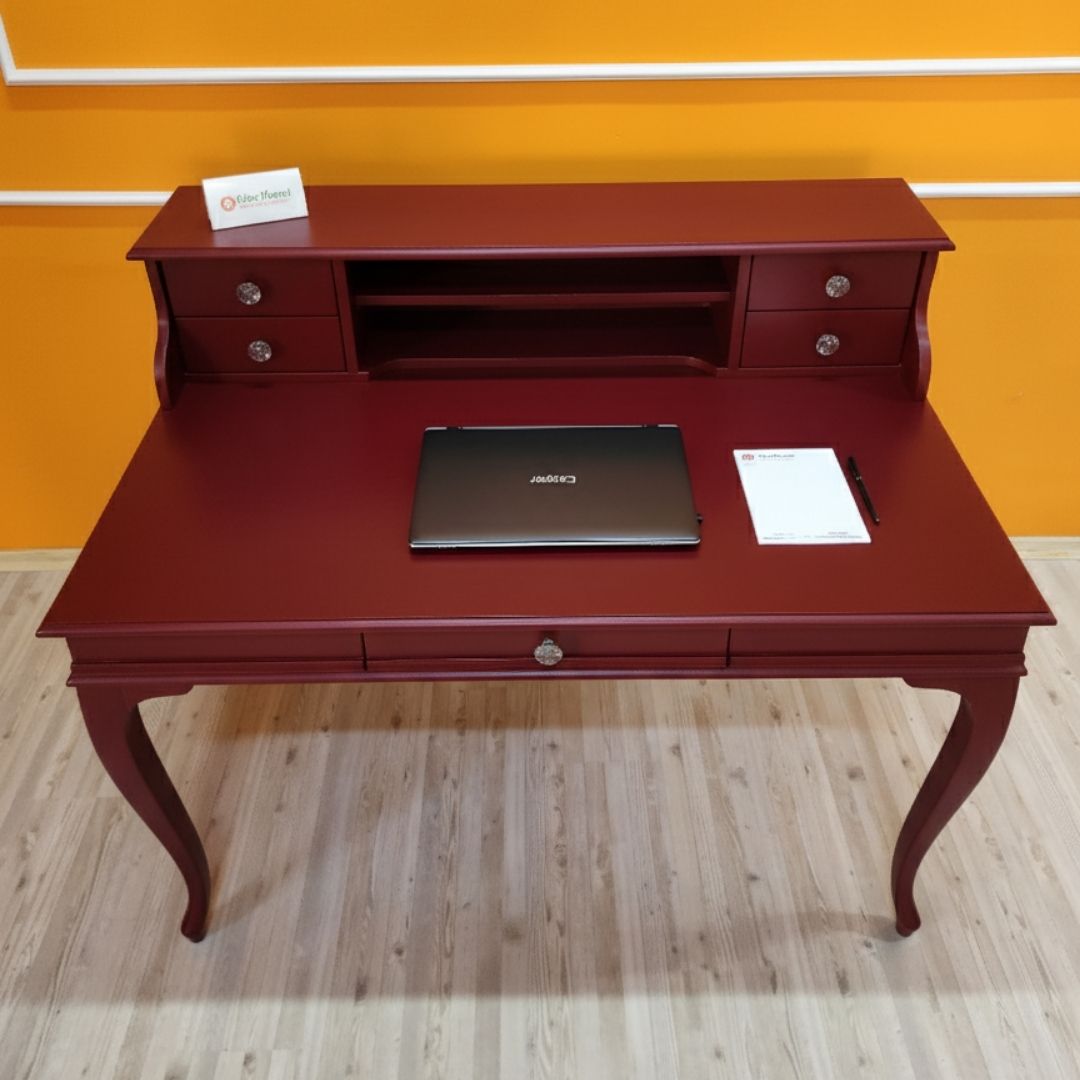 Evim Hizmet 120 Cm Bordo Lükens Çalışma Masası - Görsel 7