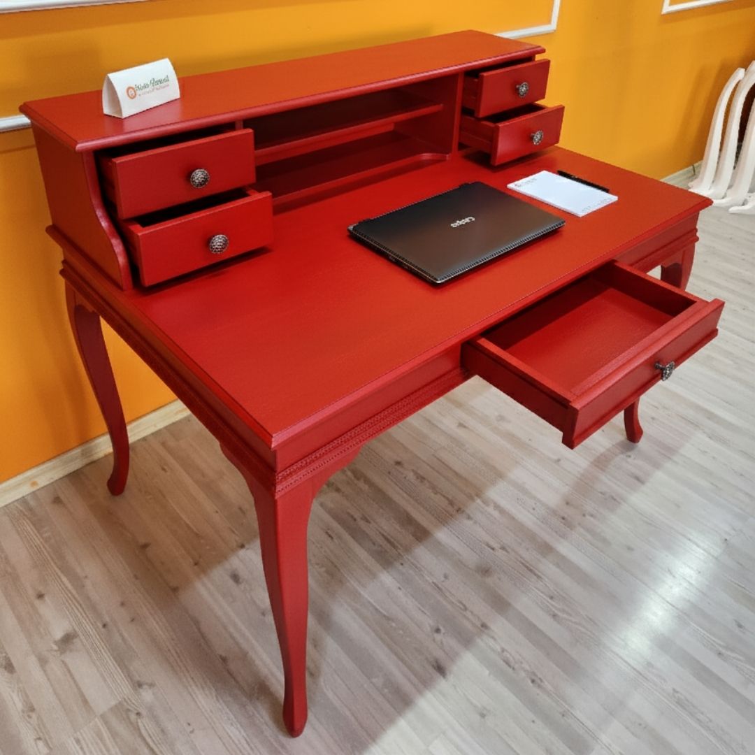 Evim Hizmet 120 Cm Kırmızı Lükens Çalışma Masası - Görsel 5