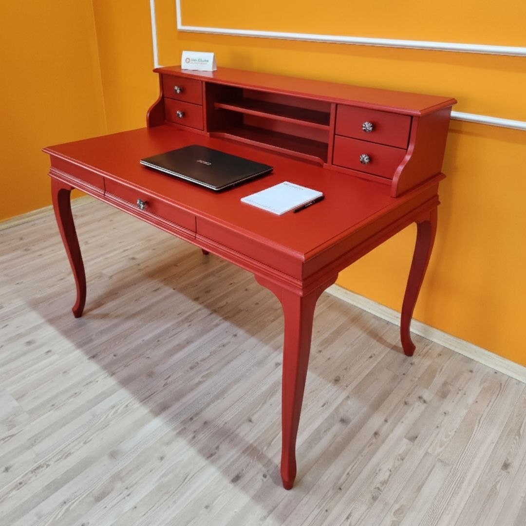 Evim Hizmet 120 Cm Kırmızı Lükens Çalışma Masası - Görsel 4