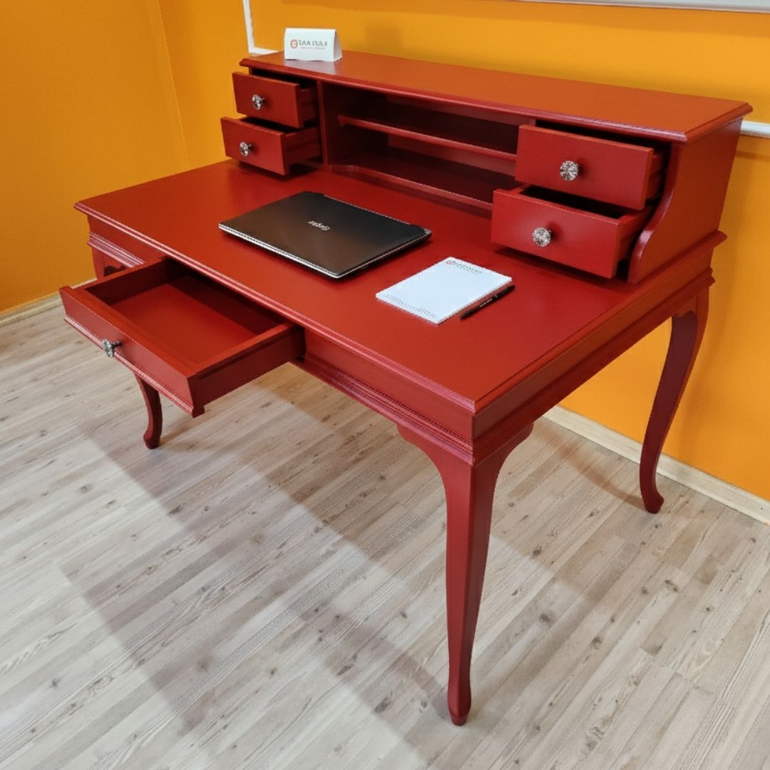 Evim Hizmet 120 Cm Kırmızı Lükens Çalışma Masası - Görsel 3