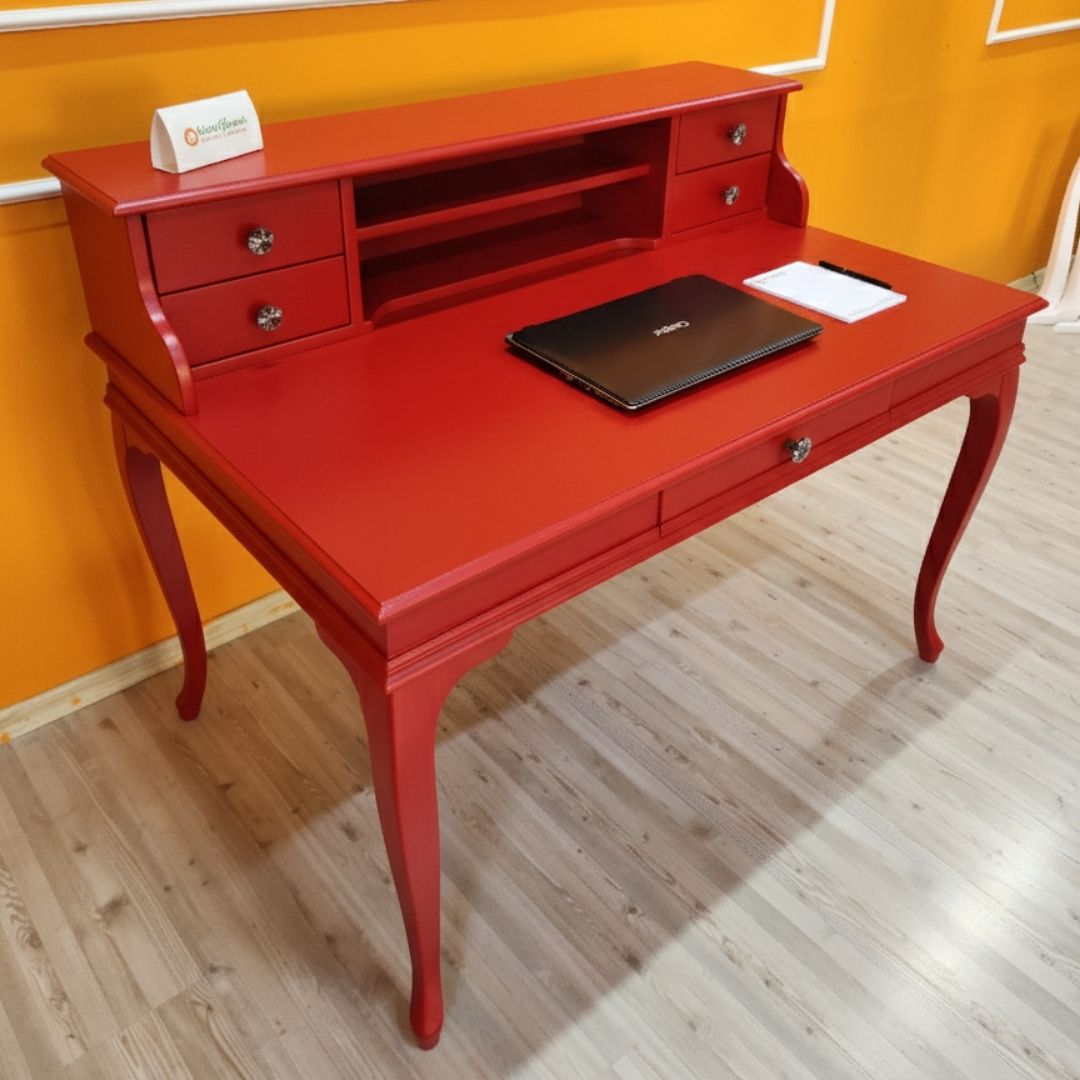 Evim Hizmet 120 Cm Kırmızı Lükens Çalışma Masası