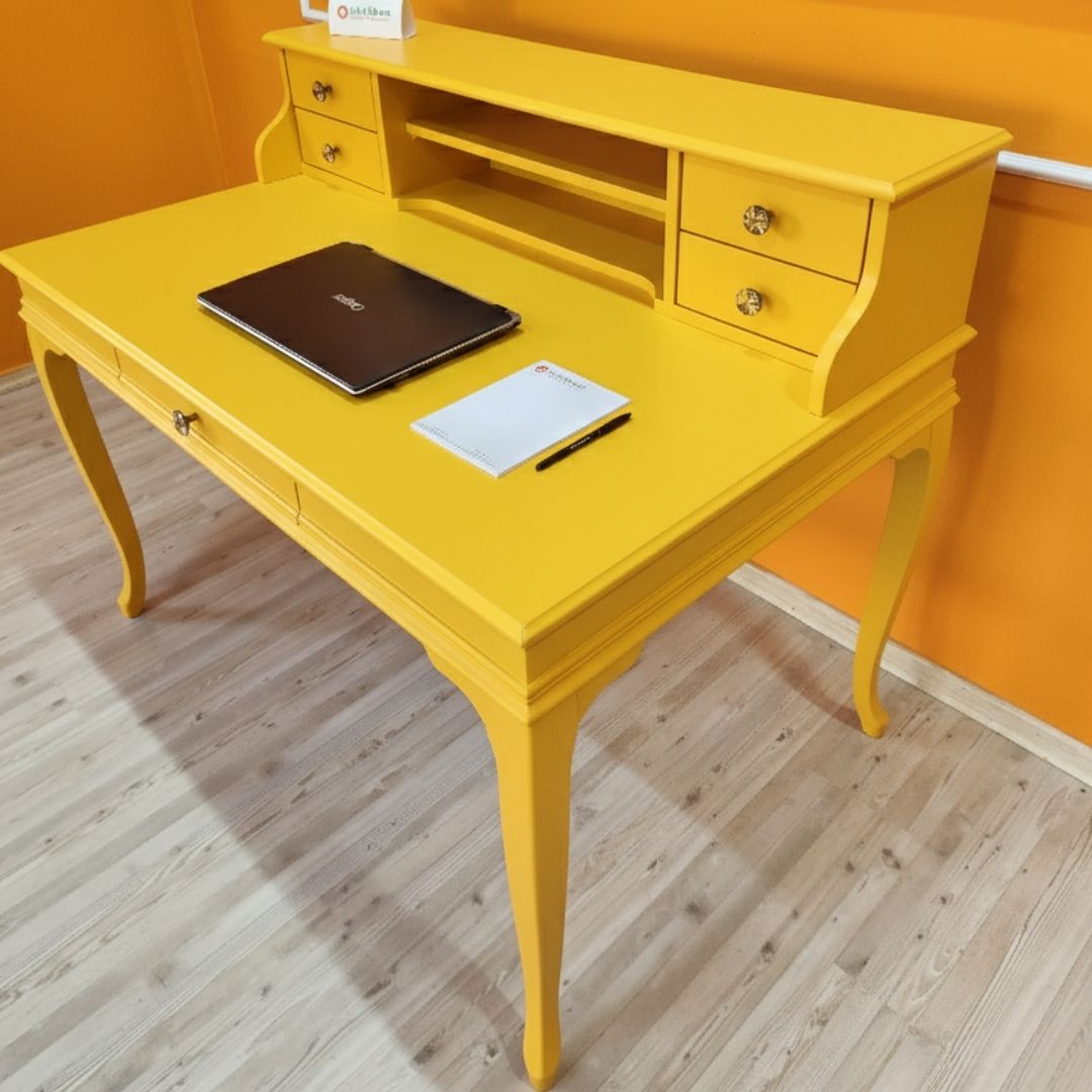 Evim Hizmet 120 Cm Signal Sarı Lükens Çalışma Masası - Görsel 8