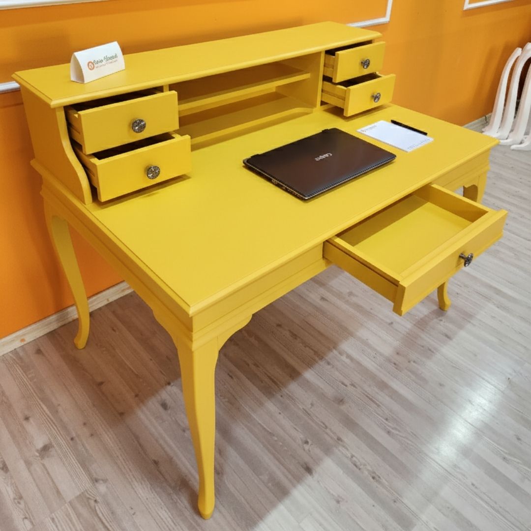 Evim Hizmet 120 Cm Signal Sarı Lükens Çalışma Masası - Görsel 5