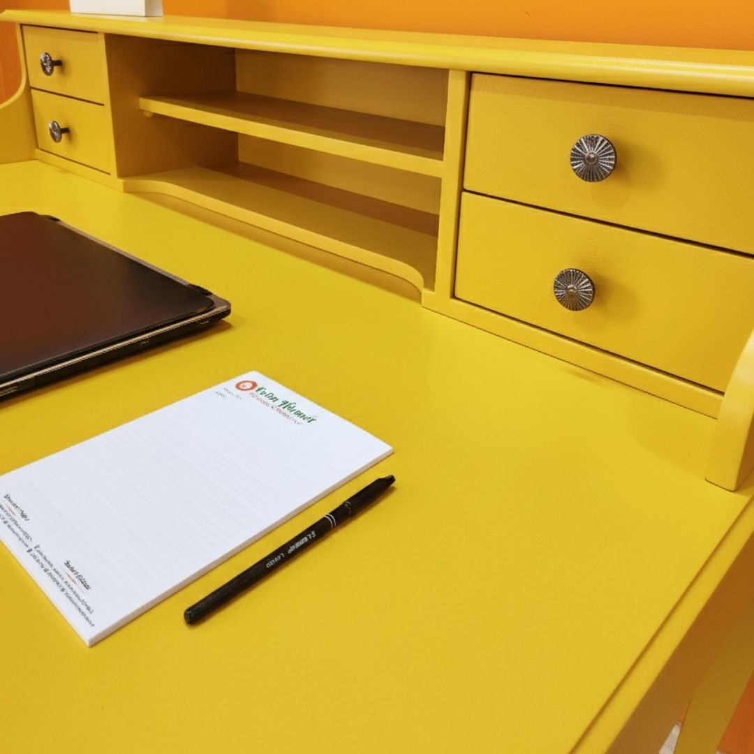 Evim Hizmet 120 Cm Signal Sarı Lükens Çalışma Masası - Görsel 4