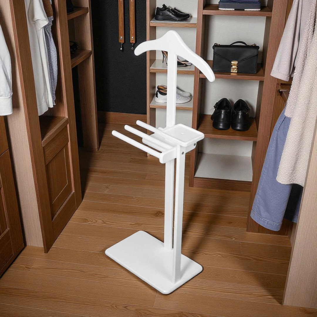 Evim Hizmet Masif Beyaz Şura Askılık - Görsel 3