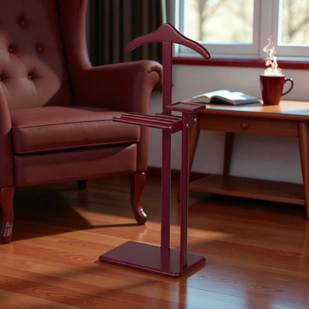 Evim Hizmet Masif Bordo Şura Askılık - Görsel 2