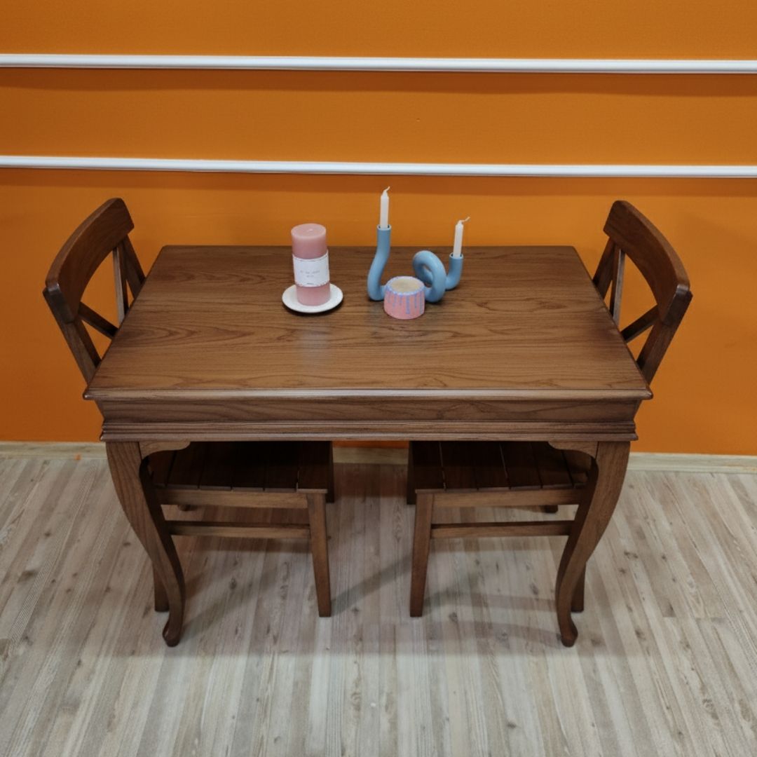 Evim Hizmet Ceviz Lükens 110 Cm Masa Sandalye Takımı - Görsel 4