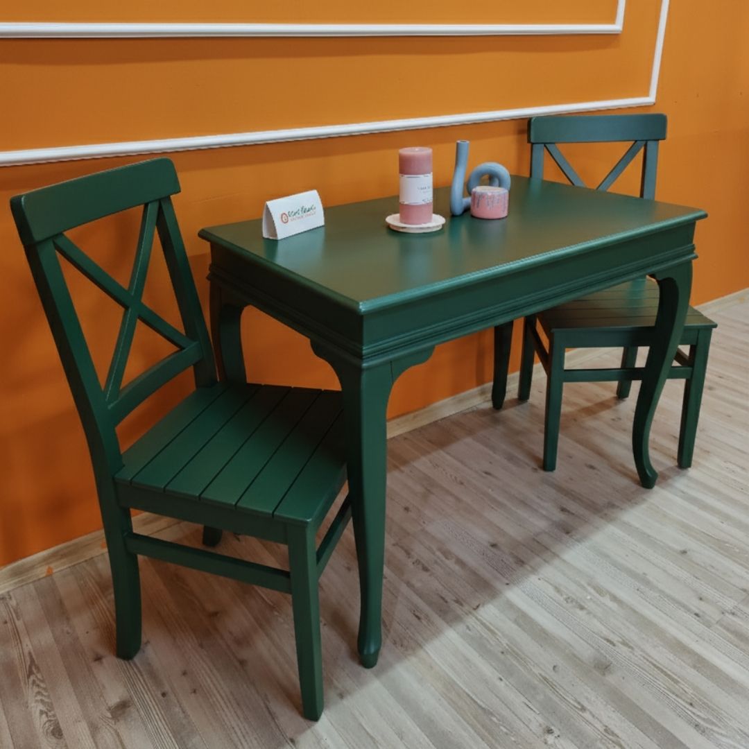 Evim Hizmet Kaktüs Yeşili Lükens Masa Takımı - Görsel 3