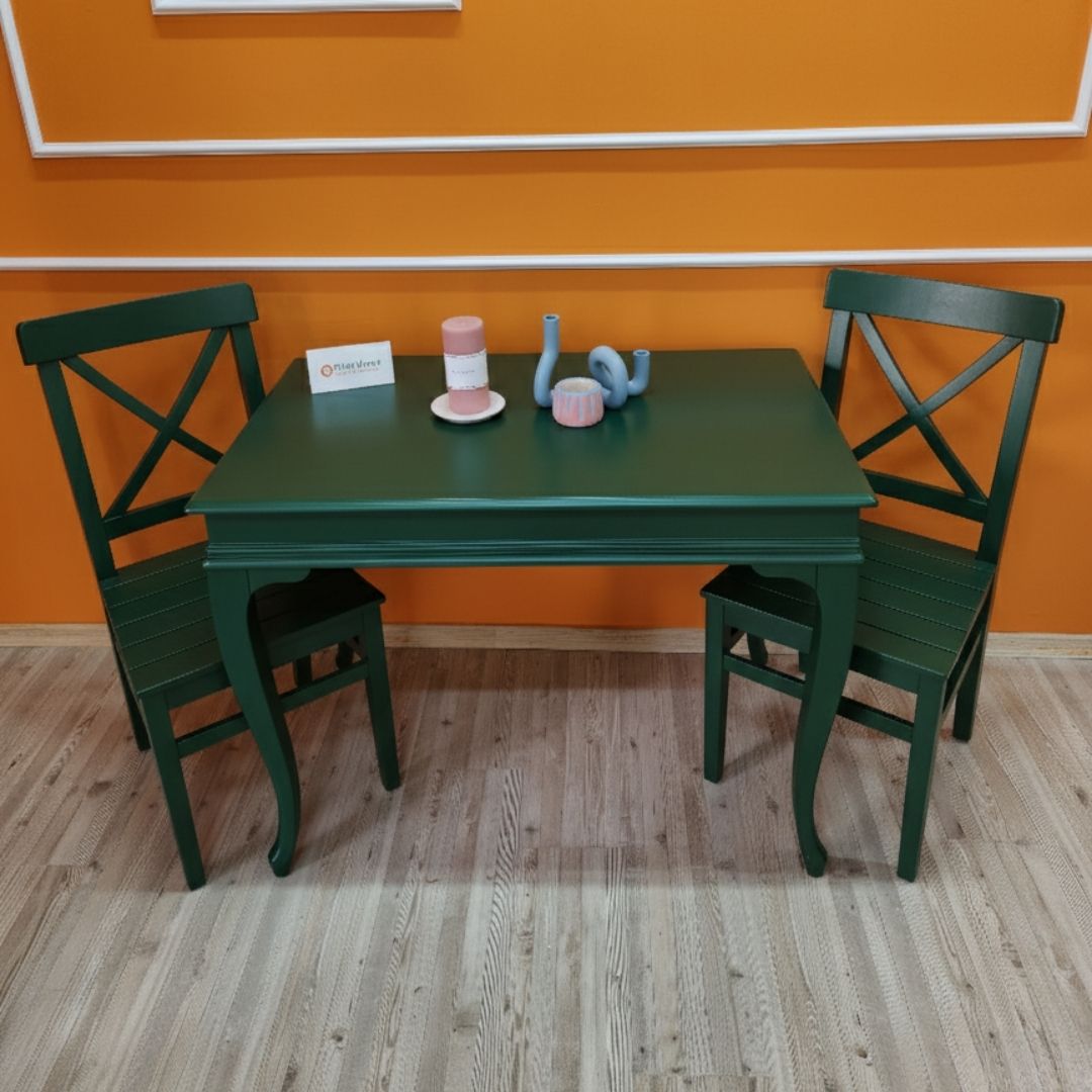 Evim Hizmet Kaktüs Yeşili Lükens Masa Takımı