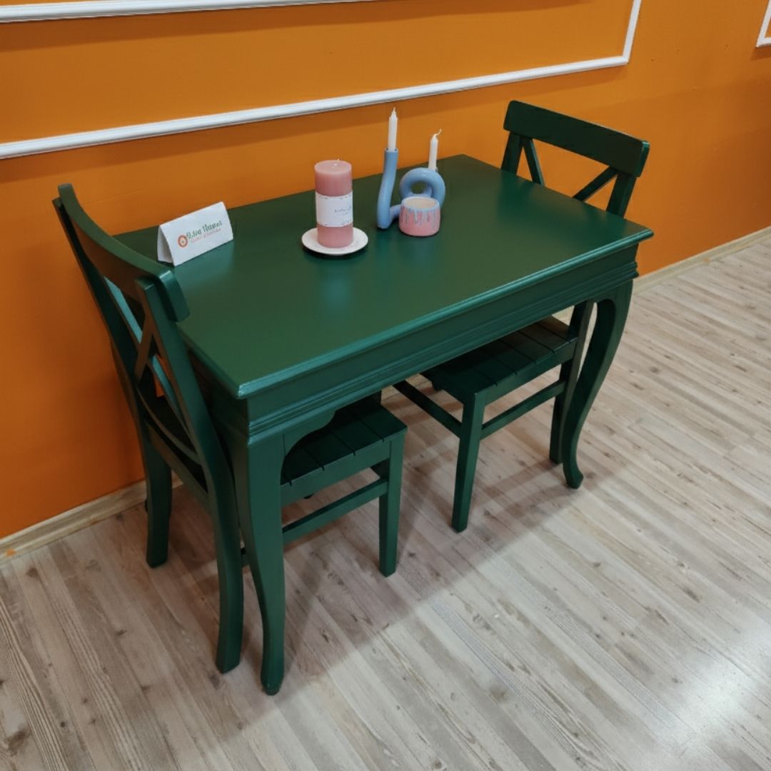 Evim Hizmet Kaktüs Yeşili Lükens Masa Takımı - Görsel 4