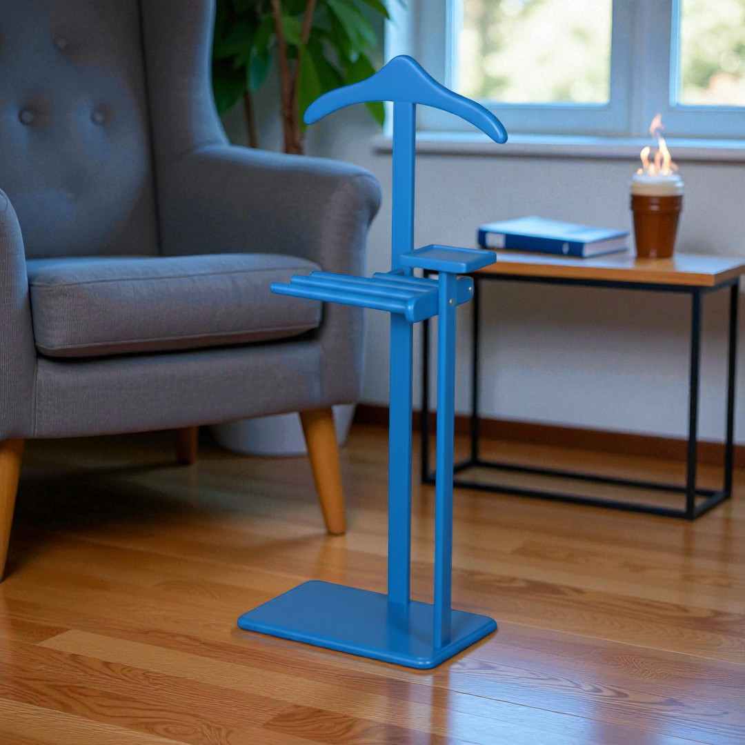 Evim Hizmet Masif Mavi Şura Askılık - Görsel 2