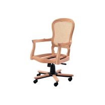 Evim Hizmet Masif Hasırlı Klasik Döner Koltuk