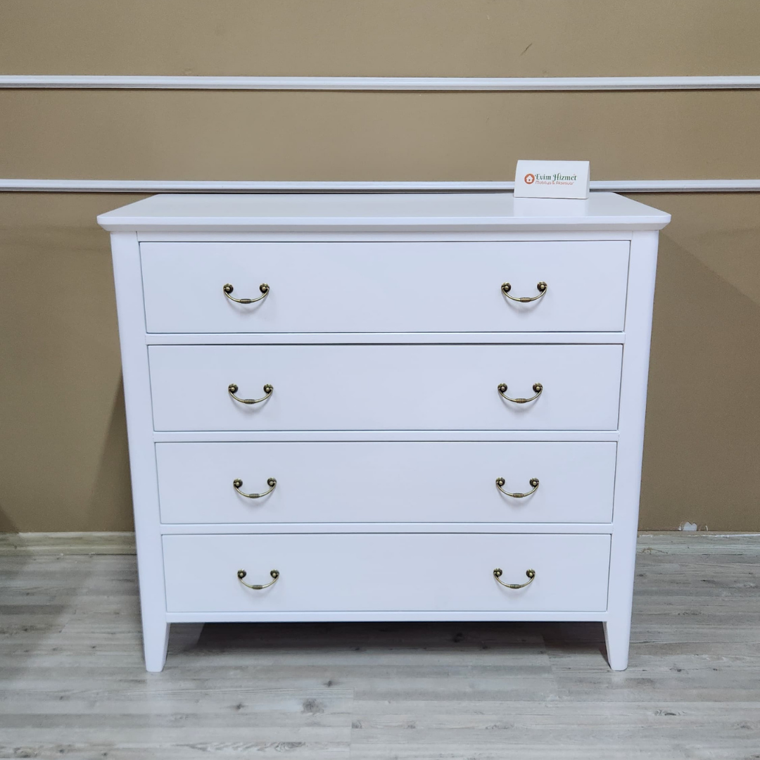 Evim Hizmet Nova 4 Çekmeceli Beyaz Şifonyer - Görsel 2