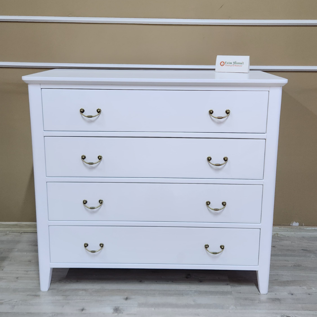 Evim Hizmet Nova 4 Çekmeceli Beyaz Şifonyer - Görsel 4