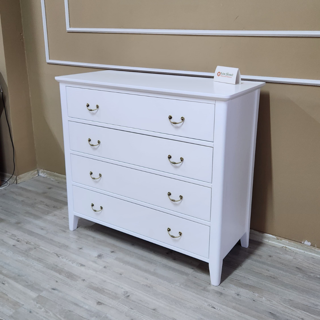 Evim Hizmet Nova 4 Çekmeceli Beyaz Şifonyer - Görsel 3