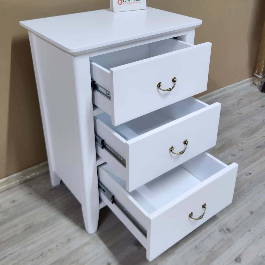 Evim Hizmet Nova 3 Çekmeceli Beyaz Komodin - Görsel 10