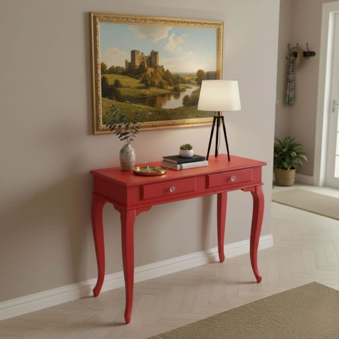 120 Cm Çekmeceli Kırmızı Dresuar - Görsel 3