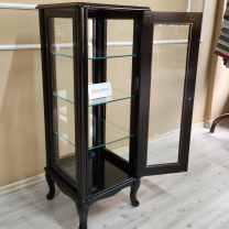 Evim Hizmet Lükens Koyu Ceviz Parlak Gümüşlük Vitrin