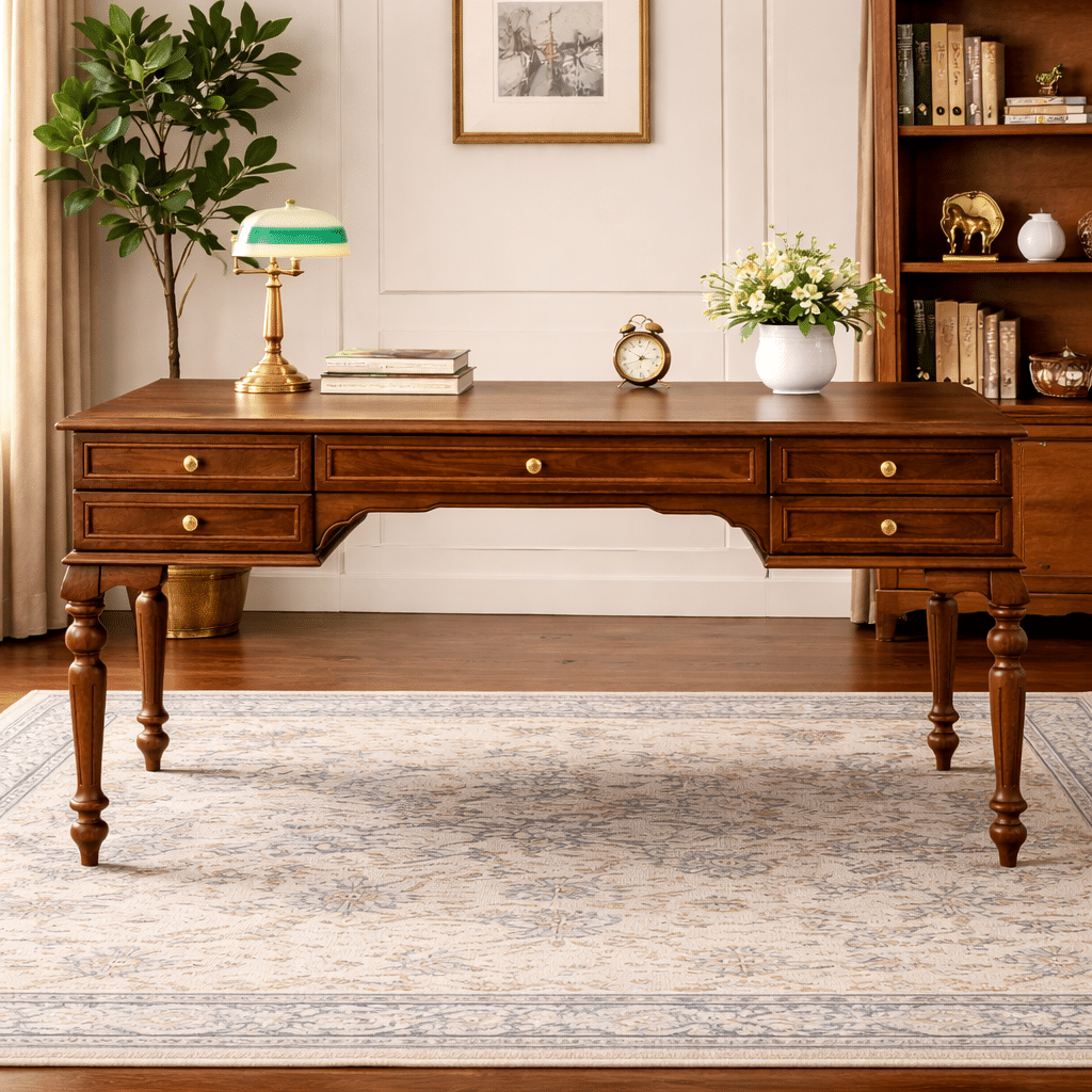 Evim Hizmet 160 Cm Ceviz Tornalı Çizgi Çalışma Masası - Görsel 2