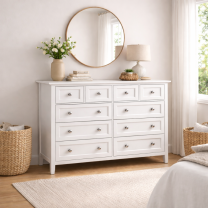 Evim Hizmet Mirage Beyaz 8 Çekmeceli Şifonyer