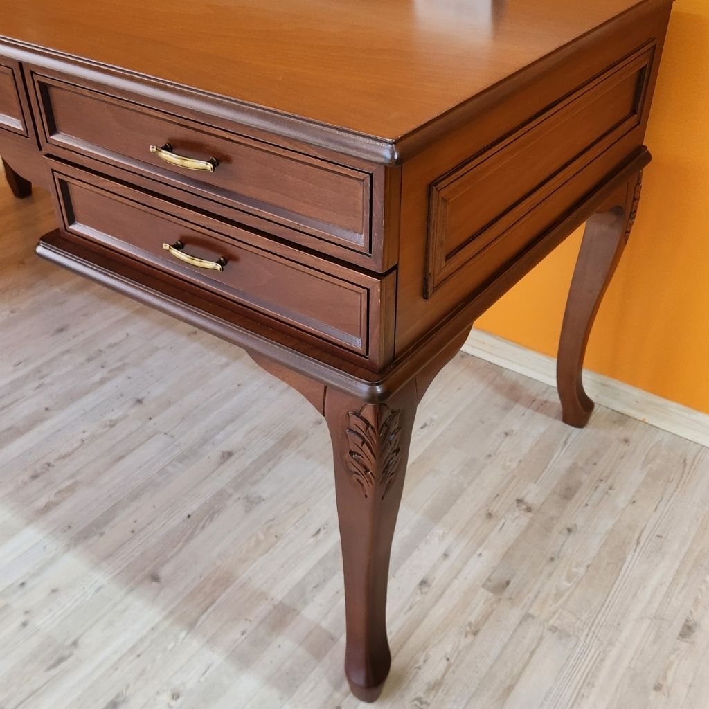 Evim Hizmet Ceviz 170 Cm Lükens Çıtalı Oymalı Çizgi Çalışma Masası - Görsel 5