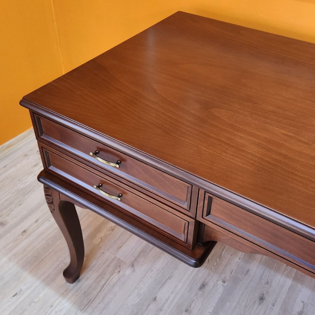 Evim Hizmet Ceviz 170 Cm Lükens Çıtalı Oymalı Çizgi Çalışma Masası - Görsel 8
