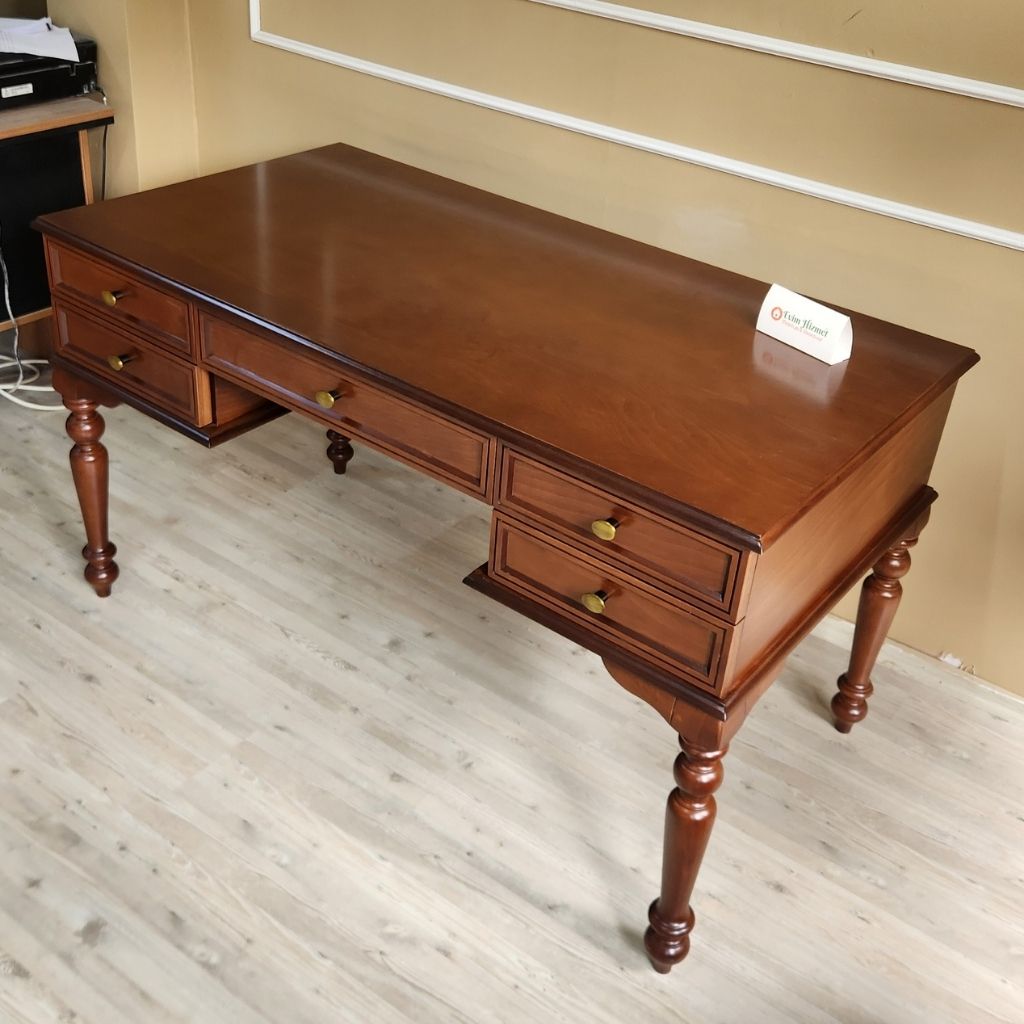 Evim Hizmet 140 Cm Ceviz Tornalı Çizgi Çalışma Masası - Görsel 3