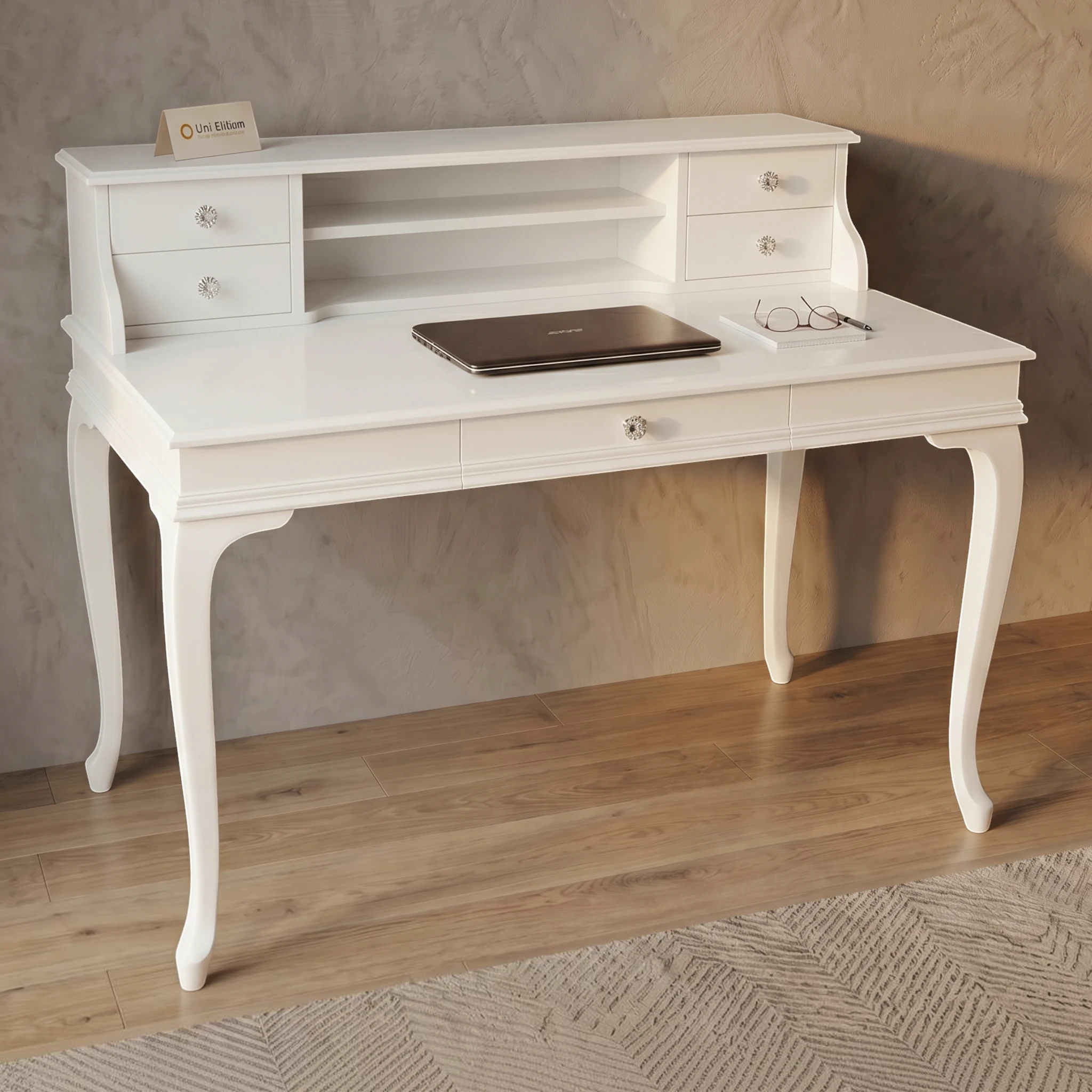 Evim Hizmet 110 Cm Beyaz Lükens Çalışma Masası - Görsel 2