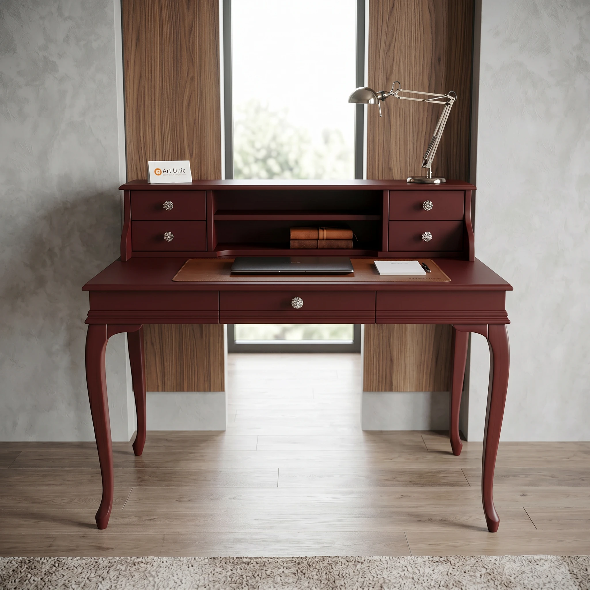 Evim Hizmet 110 Cm Bordo Lükens Çalışma Masası - Görsel 3